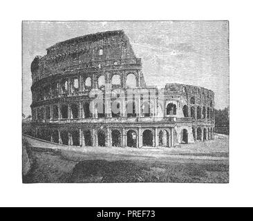 Illustrations originales de Colisée, Rome, Italie. Publié dans histoire illustrée des grandes nations : à partir de la première des dates à l'heure actuelle Banque D'Images