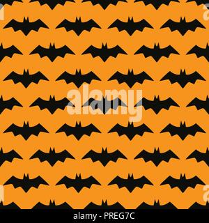 Silhouette noire bat icône isolé Illustration de Vecteur