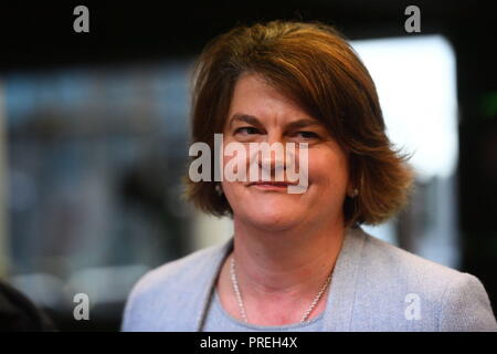 Leader du Parti unioniste démocratique (DUP), Arlene Foster, à la conférence annuelle du parti conservateur à l'International Convention Centre, Birmingham où la DUP sera l'hôte d'une réception pour les délégués. ASSOCIATION DE PRESSE Photo.PRESS ASSOCIATION Photo. Photo date : mardi 2 octobre 2018. Voir histoire de PA principal conservateur. Crédit photo doit se lire : Victoria Jones/PA Wire Banque D'Images