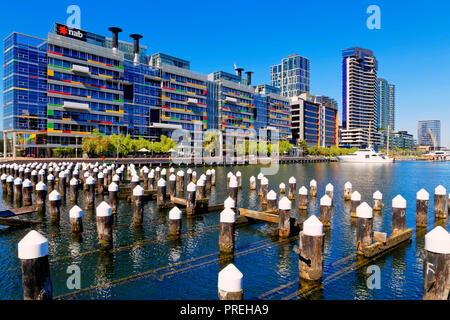 NAB, National Australia Bank Building, Bourke Street, Melbourne Docklands City CBD, Victoria, Australie Banque D'Images