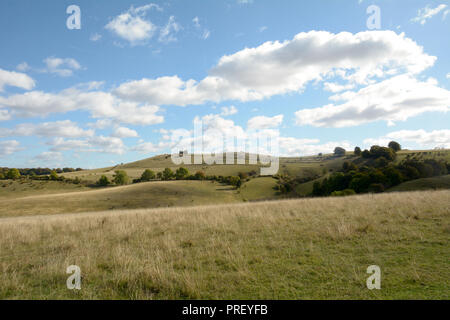 Le bel Pegsdon Hills et Hoo peu Nature réserver un endroit populaire auprès des marcheurs près du village de Pegsdon, Hertfordshire, Angleterre Banque D'Images