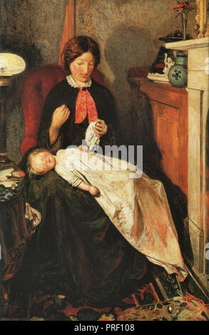 Ford Madox Brown - Attente - une English Fireside Banque D'Images