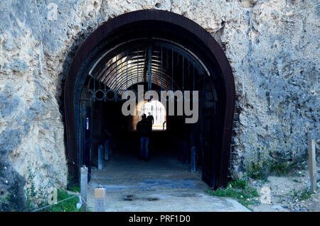 Le Tunnel de Whaler's Round House Prison a été le premier bâtiment construit dans la colonie de la rivière Swan à Fremantle, ville portuaire à Perth, Australie Banque D'Images