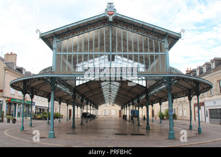 Un marché à Chartres (France). Banque D'Images