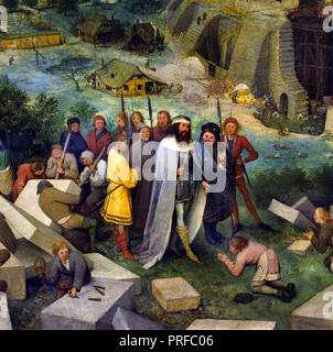 Tour de Babel 1563 Pieter Bruegel (Brueghel) également l'ancien ( 1525-1530 -1569) était la plus importante de l'artiste peintre hollandais et flamand, Belgique, belge, néerlandais, les Pays-Bas. Banque D'Images