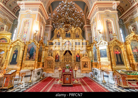 Varsovie, Pologne 31 Mai 2018 : l'intérieur de la cathédrale métropolitaine de la sainte et de l'égalité-à-le-Apôtres Marie Madeleine, une cathédrale orthodoxe polonaise Banque D'Images