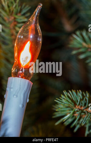 Bougie électrique sur Orange Butterfly sur defocused lights background Banque D'Images