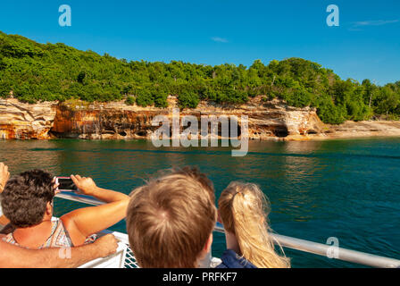 Pictured Rocks National Lakeshore Banque D'Images