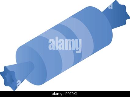 Bonbon bleu, icône style isométrique Illustration de Vecteur