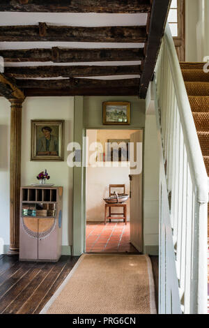 Cadre en bois hall d'entrée du chalet, une fois la maison pour Virginia Wolfe Banque D'Images
