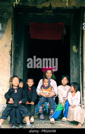 La famille H'Mong - Pao's house Banque D'Images