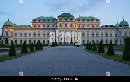 Schloss Belvedere est un ensemble de palais de style baroque situé à Vienne. Le palais fut construit en 1723 et a été conçu par Johann Lukas von Hildebrandt comprend : Atmosphère Où : Vienne, Autriche Quand : 01 Sep 2018 Crédit : Oscar Gonzalez/WENN.com Banque D'Images