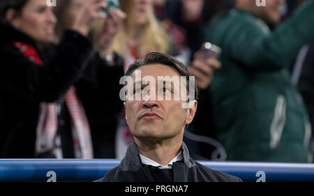Munich, Bavière. 2e oct, 2018. Munich, Bavière. 09Th Oct, 2018. 01 octobre 2018, Allemagne, Munich : Soccer : Ligue des Champions, le Bayern de Munich contre l'Ajax Amsterdam, l'étape de groupe, groupe E, 2ème journée de l'Allianz Arena. Coach Niko Kovac de Munich vient du stade avant le match. Crédit : Sven Hoppe/dpa/Alamy Live News Crédit : afp photo alliance/Alamy Live News Banque D'Images