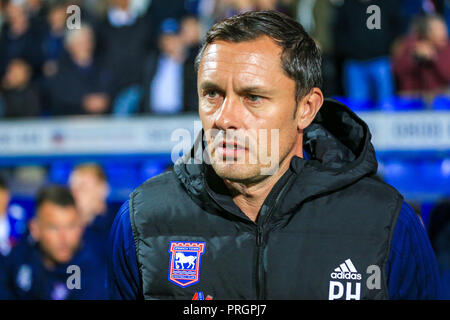 Ipswich, Suffolk, UK. 2 octobre, 2018. 2 octobre 2018, Portman Road, Ipswich, Angleterre ; Sky Bet Championship Ipswich Town v Middlesbrough ; Paul Hurst manager d'Ipswich Crédit : Georgie Kerr/Nouvelles Images, la Ligue de Football anglaise images sont soumis à licence DataCo Crédit : News Images /Alamy Live News Banque D'Images