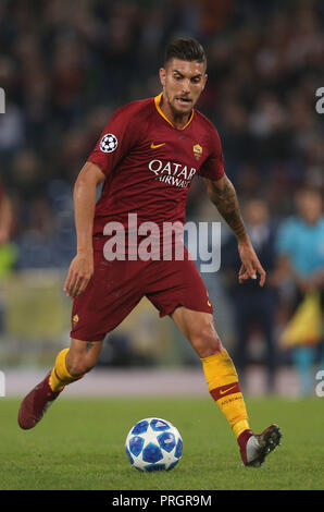 Rome, Italie. 2 octobre, 2018. 02.10.2018. Stadio Olimpico, Rome, Italie. Ligue des Champions de l'A.S. Roma vs Viktoria Plzen. PELLEGRINI en action pendant le match au Stadio Olimpico à Rome. Crédit : marco iacobucci/Alamy Live News Banque D'Images