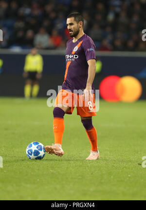 Berlin, Allemagne. 2 octobre, 2018. Ilkay Gundogan (Manchester City) lors de la Ligue des Champions, Groupe F match de football entre Hoffenheim et Manchester City le 2 octobre 2018 à Rhein-Neckar-Arena à Sinsheim, Allemagne - Photo Laurent Lairys / DPPI Crédit : Laurent Locevaphotos Lairys/agence/Alamy Live News Banque D'Images