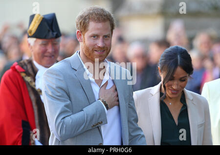 Chichester, Sussex, UK. 3 octobre, 2018. Le duc et la duchesse de Kent arrivent à Chichester dans maison Edes pendant leur première visite officielle à Sussex sur Octobre 03, 2018 à Chichester, West Sussex, Angleterre. Utilisez uniquement la rédaction Crédit : Paul Terry Photo/Alamy Live News Banque D'Images