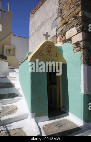 L'île de Kéa Grèce Ioulidha Petite Chapelle Banque D'Images