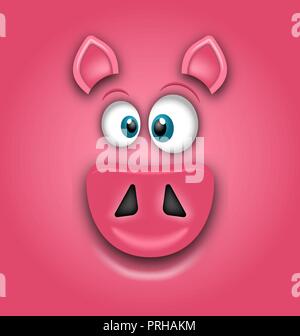 Signe du Zodiaque chinois de l'année Cochon, Happy Chinese New Year 2019 Illustration de Vecteur