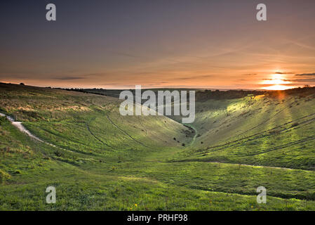 Lever du soleil à Devil's Dyke Brighton, Sussex. Uk Banque D'Images