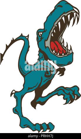 Caricature cartoon animal dinosaure. vector Illustration. Illustration de Vecteur