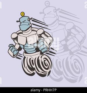 Dessin animé du robot. Vector Illustration. Illustration de Vecteur