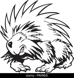 Hedgehog . Personnage de l'animal . Vector Illustration. Illustration de Vecteur