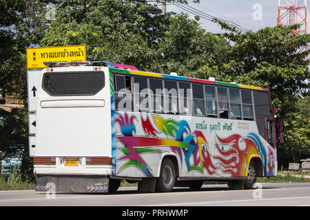 Chiang Mai, Thaïlande - 7 septembre 2018 : Voyage d'Bus. Photo road dans le centre de Chiang Mai, Thaïlande. Banque D'Images