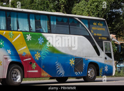 Chiang Mai, Thaïlande - 7 septembre 2018 : Voyage d'Bus. Photo road dans le centre de Chiang Mai, Thaïlande. Banque D'Images