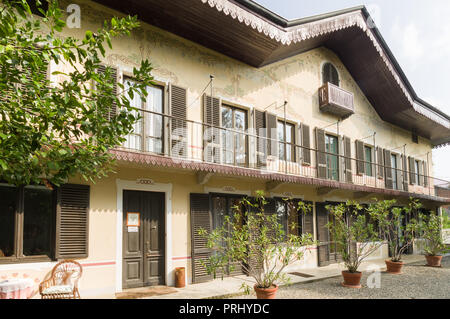 Agliè, Italie (23 septembre 2018) - La Villa Il Meleto, domicile de l'écrivain et poète italien Guido Gozzano (1883-1916) Banque D'Images