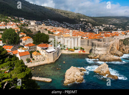 À plus de Dubrovnik, Dubrovnik, Croatie, Europe Banque D'Images