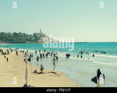 Plage à Tel Aviv Banque D'Images