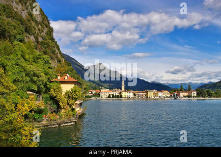 Porlezza petite ville sur le lac de Lugano, Italie Banque D'Images