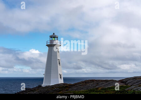 Phare à la fin de l'après-midi, le cap Spear, Canada Banque D'Images