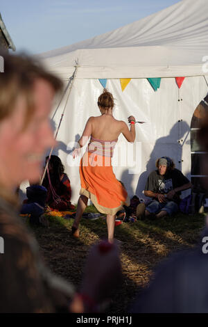 Bouilloire Heights Music Festival, Cornwall, UK. Banque D'Images