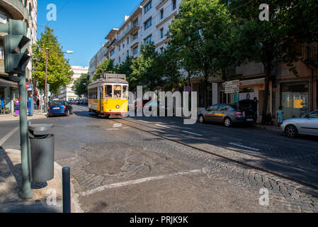 Lisbonne Portugal. Le 30 septembre 2018. Vue sur le Campo de Ourique Lisbonne. Banque D'Images