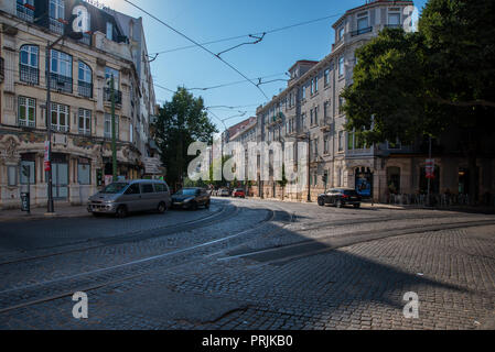 Lisbonne Portugal. Le 30 septembre 2018. Vue sur Campo de Ourique Lisbonne. Banque D'Images