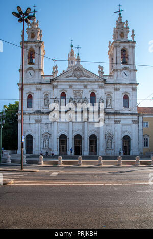 Lisbonne Portugal. Le 30 septembre 2018. Voir l'église de l'Estrela à Lisbonne. Banque D'Images