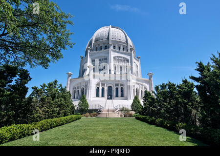 Le bâtiment sacré maison de culte, Bahai Temple Bahai, le suiveur de Bahá'íe, Evanston, Illinois, États-Unis Banque D'Images