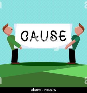 L'écriture de texte Word Cause. Concept d'affaires pour avoir quelque chose qui donne lieu à un phénomène d'action et l'état. Banque D'Images