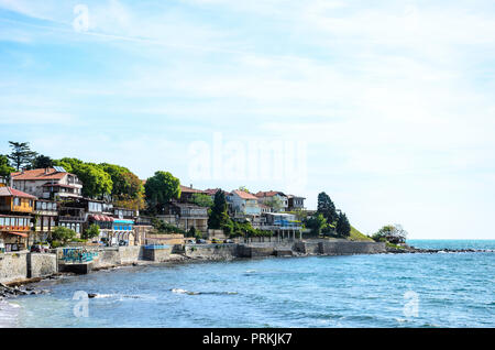 Maisons de la ville de Nessebar, près de la mer. Banque D'Images