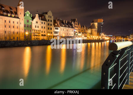 Nuit à Gdansk Banque D'Images