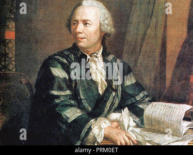 LEONHARD Euler (1707-1783) Mathématicien suisse, ingénieur, astronome Banque D'Images