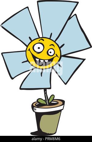 Cartoon vector illustration tournesol heureux Illustration de Vecteur