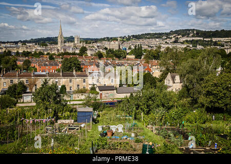 Vue panoramique sur la ville de Bath. L'Angleterre. Banque D'Images