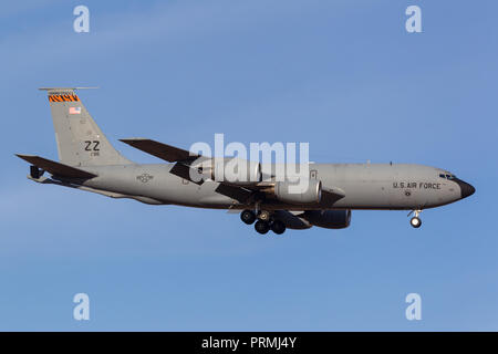 United States Air Force (USAF) Boeing KC-135R Stratotanker 61-0315 aerial refueling tanker aircraft. Banque D'Images