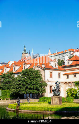 L'Europe, la République tchèque, la Bohême, Prague, site de l'Unesco, parc du palais Wallenstein Banque D'Images