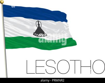 Le Lesotho drapeau officiel, vector illustration Illustration de Vecteur