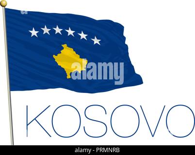 Kosovo drapeau officiel, vector illustration Illustration de Vecteur