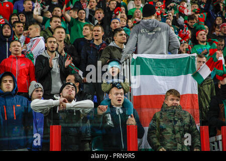 Moscou, Russie. 3 octobre, 2018. Ligue des Champions : le Lokomotiv Moscou v Schalke 04. Fans de crédit : le Lokomotiv Moscou Alex Cavendish/Alamy Live News Banque D'Images